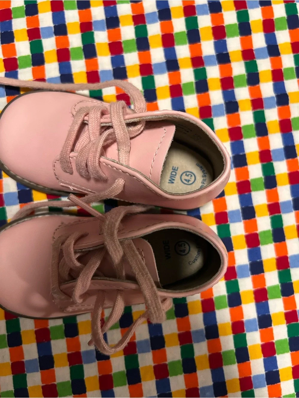 Footmates Pink Kids Lace-Up Casual Shoes 4.5